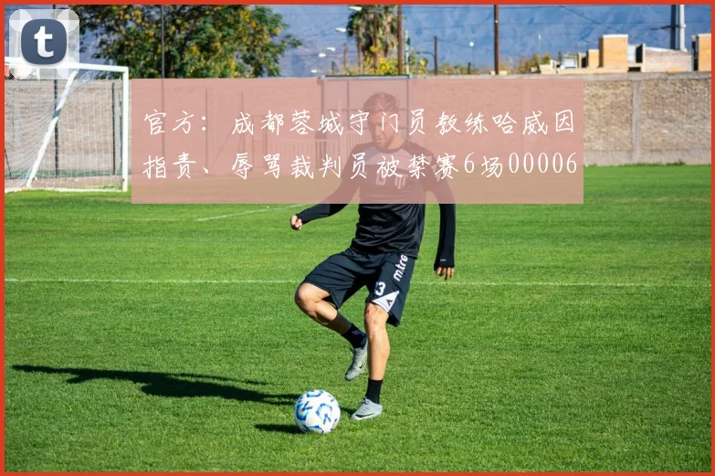 官方：成都蓉城守门员教练哈威因指责、辱骂裁判员被禁赛6场0000644